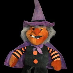 Vintage Stuffins Halloween Wicked Witch 1997 Plush Tie Dyed Stuffed Doll 30"